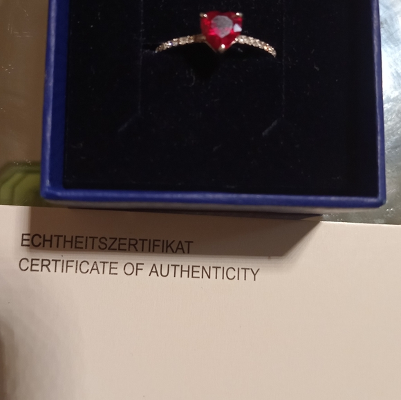 Swarovski Pink Heart Tag Ring - Picture 5 of 7